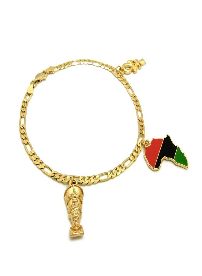 Fashion 21 سلسلة كاحل فيغارو 10" 3.5 مم سحر أنخ المصرية، عين حورس، نفرتيتي، قارة أفريقيا (نفرتيتي + أنخ + 3 سحر) للنساء من فاشن 21 - Image 5