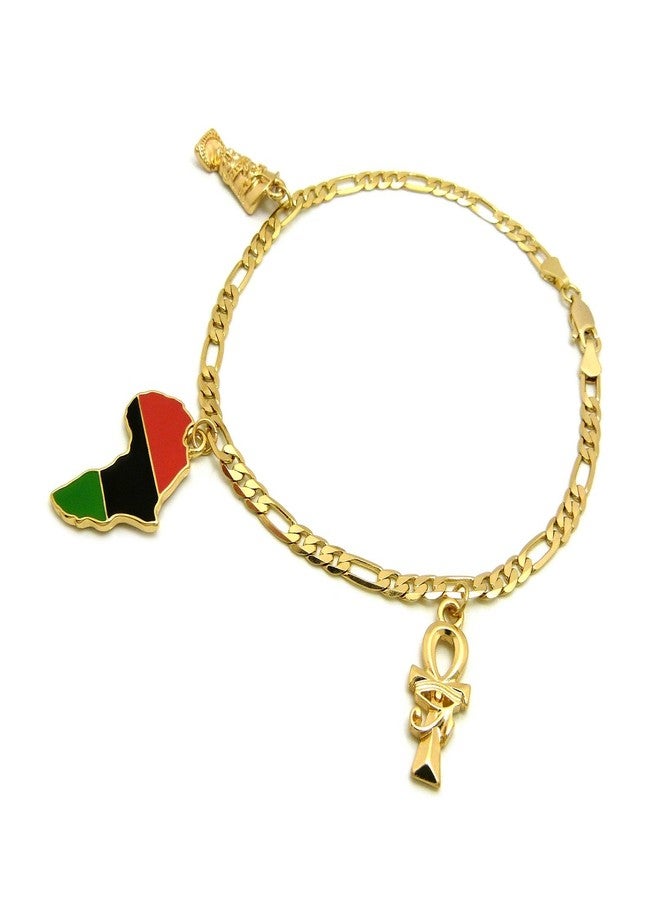Fashion 21 سلسلة كاحل فيغارو 10" 3.5 مم سحر أنخ المصرية، عين حورس، نفرتيتي، قارة أفريقيا (نفرتيتي + أنخ + 3 سحر) للنساء من فاشن 21 - Image 4