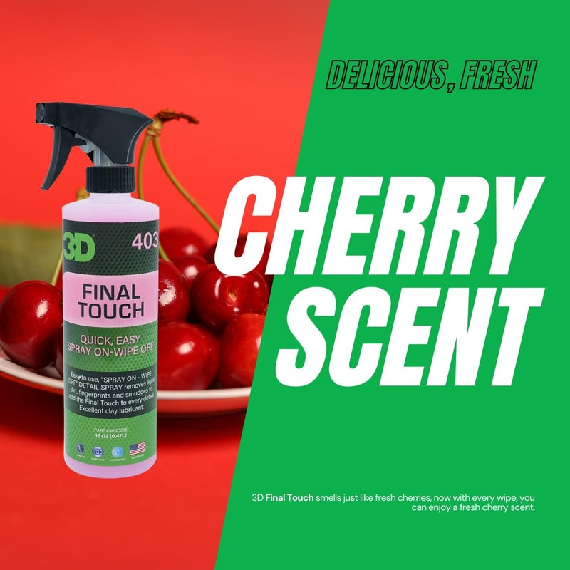 3D Final Touch Quick Detail Spray - Easy Spray On, Wipe Off Showroom Shine 16oz. - Image 3