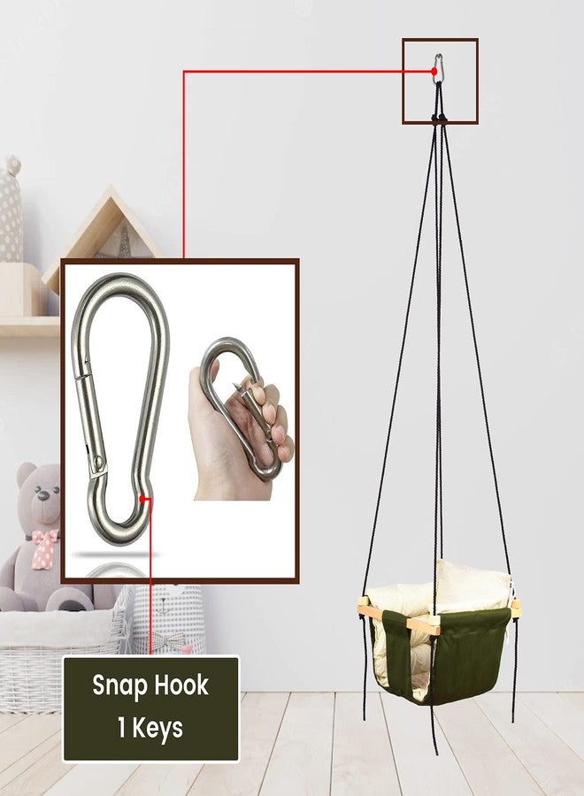 BOFFLE أرجوحة بوفل للأطفال | أرجوحة للأطفال | أرجوحة للرضع | أرجوحة معلقة للأطفال للاستخدام الداخلي والخارجي | أرجوحة حديقة للأطفال مع وسادتين (من سنة إلى 3 سنوات) (حتى 20 كجم) - Image 3