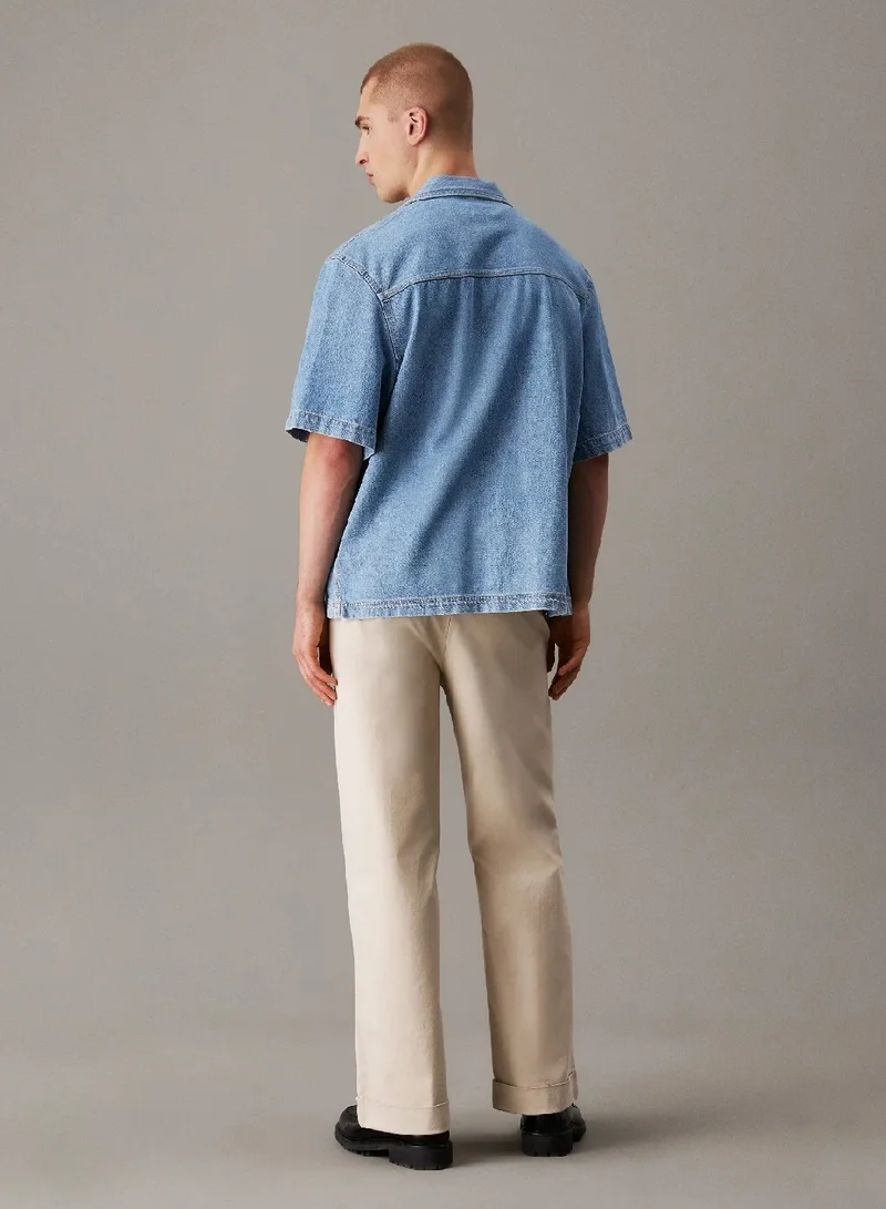 Calvin Klein Jeans Relaxed Denim Short Sleeve Shirt