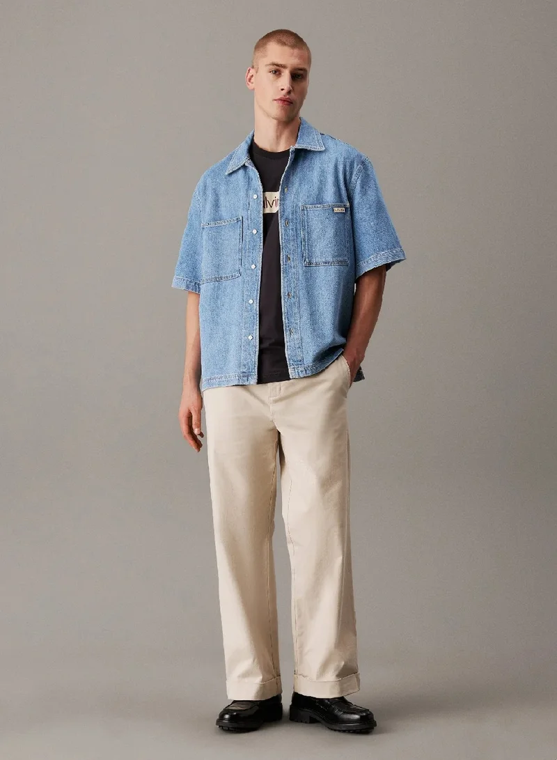 Calvin Klein Jeans Relaxed Denim Short Sleeve Shirt
