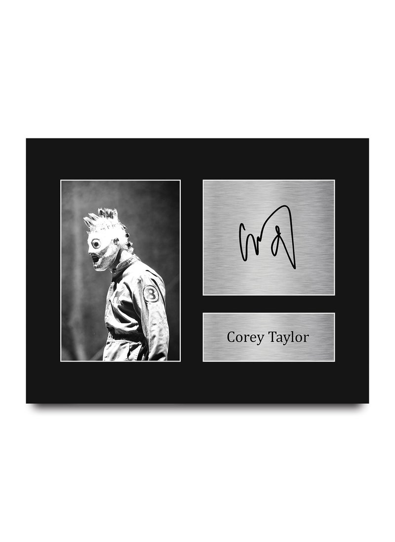 HWC Trading HWC Trading Corey Taylor Slipknot Gifts USL Printed Signed Autograph Picture for Music Memorabilia Fans - US Letter Size  - Image 1