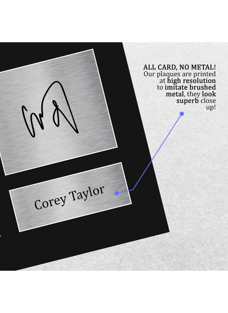 HWC Trading HWC Trading Corey Taylor Slipknot Gifts USL Printed Signed Autograph Picture for Music Memorabilia Fans - US Letter Size  - Image 5