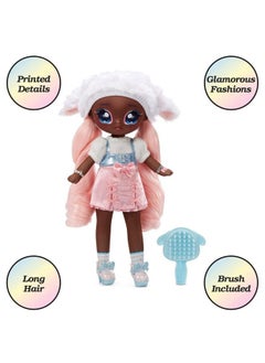 Na! Na! Na! Surprise 11" Fashion Doll Lila Lamb, Soft, Poseable, Pink Hair, Adorable Animalinspired Lamb Hat Outfit & Accessories, Gift For Kids, Toy For Girls & Boys Ages 5 6 7 8+ Years  - Image 4