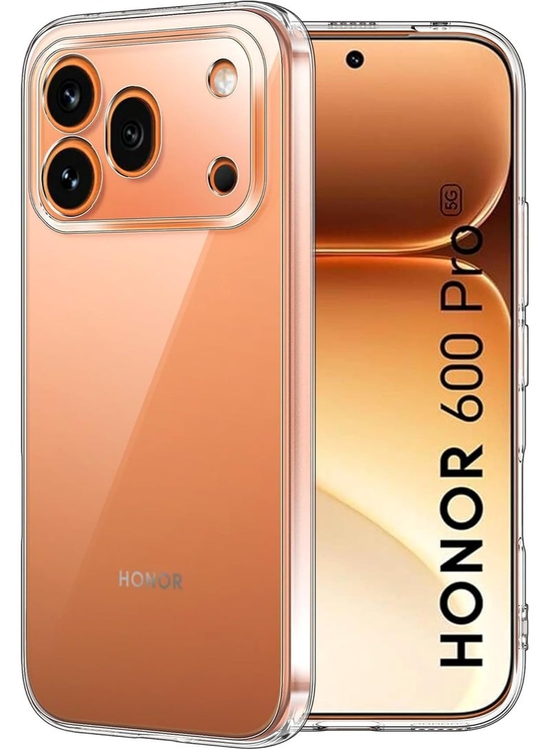 Case for Honor 600 Pro Clear Case Soft Flexible Silicone TPU Shockproof Transparent Rubber Back Cover Compatible for Honor 600 Pro - Image 1
