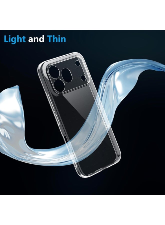 Case for Honor 600 Pro Clear Case Soft Flexible Silicone TPU Shockproof Transparent Rubber Back Cover Compatible for Honor 600 Pro - Image 5