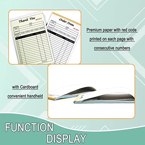 Homvle 6 Pack Sales Order Books, 2-Part Carbonless Sales Invoice Book with Cardboard for Small Boutique Business, (8.3x5.5 Inches, 50 Sets) - Image 3