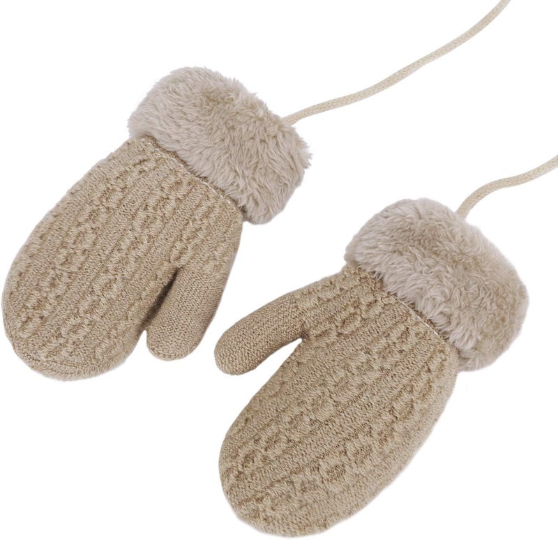 Holiberty Toddler Kids Warm Winter Gloves Cute Infant Baby Boys Girls Thick Fleece Lined Full Finger Ski Snow Gloves Mittens - Image 3