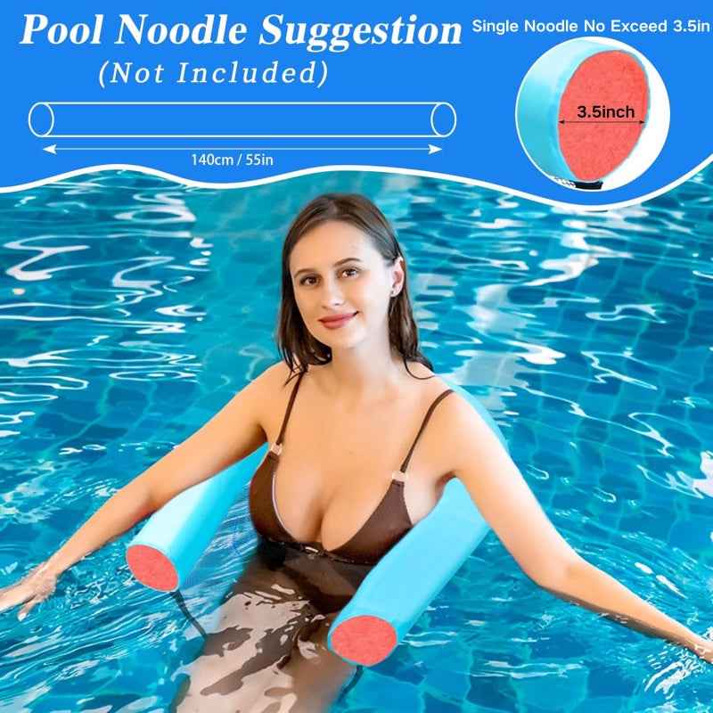 WUBOECE 2 Pack Swimming Pool Noodle Floating Mesh Chair for Adults Pool Float Chair Noodle Chair Floats for Swimming Water Relax (Noodle Not Included) - Image 3