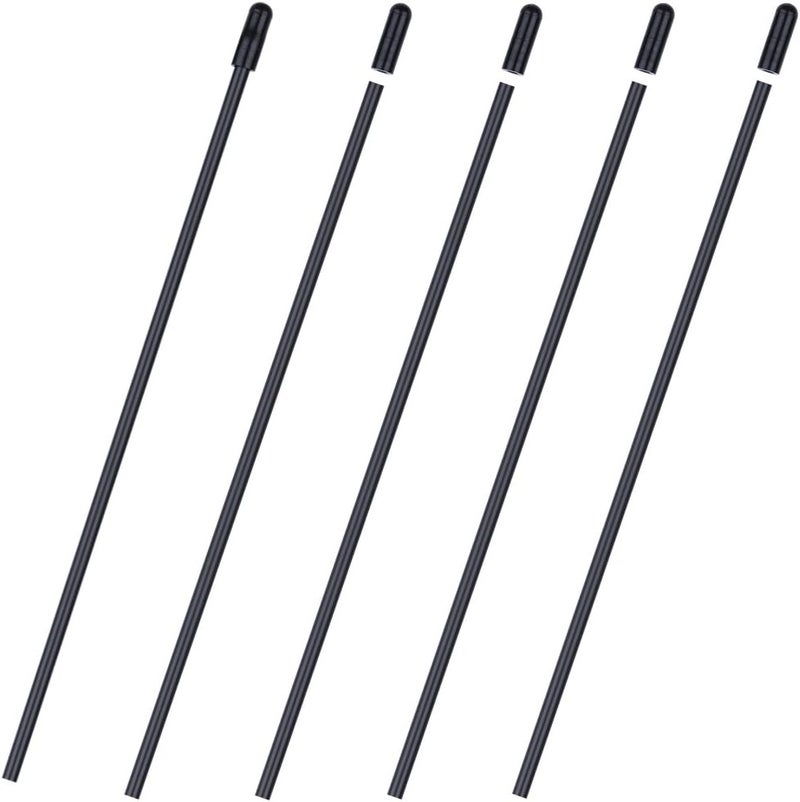 Hobbypark 5PCS Plastic Antenna Tube with Cap Black for RC Remote Control Vehicles and Boats - Image 1