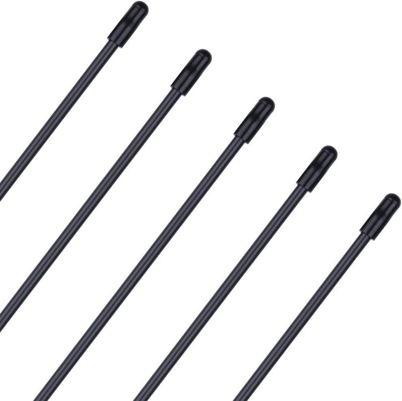 Hobbypark 5PCS Plastic Antenna Tube with Cap Black for RC Remote Control Vehicles and Boats - Image 2