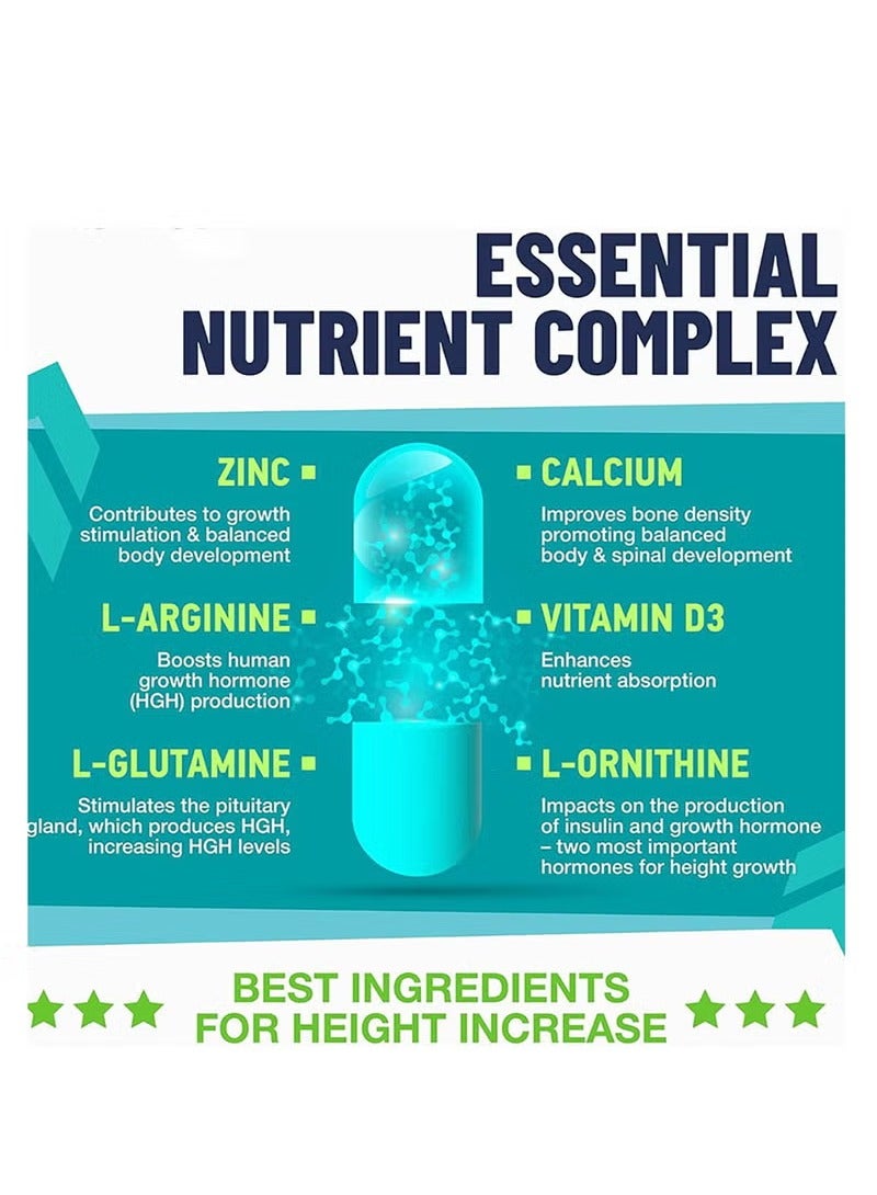 BIYODE Height Growth Maximizer - Reach Natural Height - Made in USA - Height Pills Bone Growth - Grow Taller Supplement for Adults & Kids - Height Increase Pills -Maximum Height Growth Formula to Get Taller - Image 2