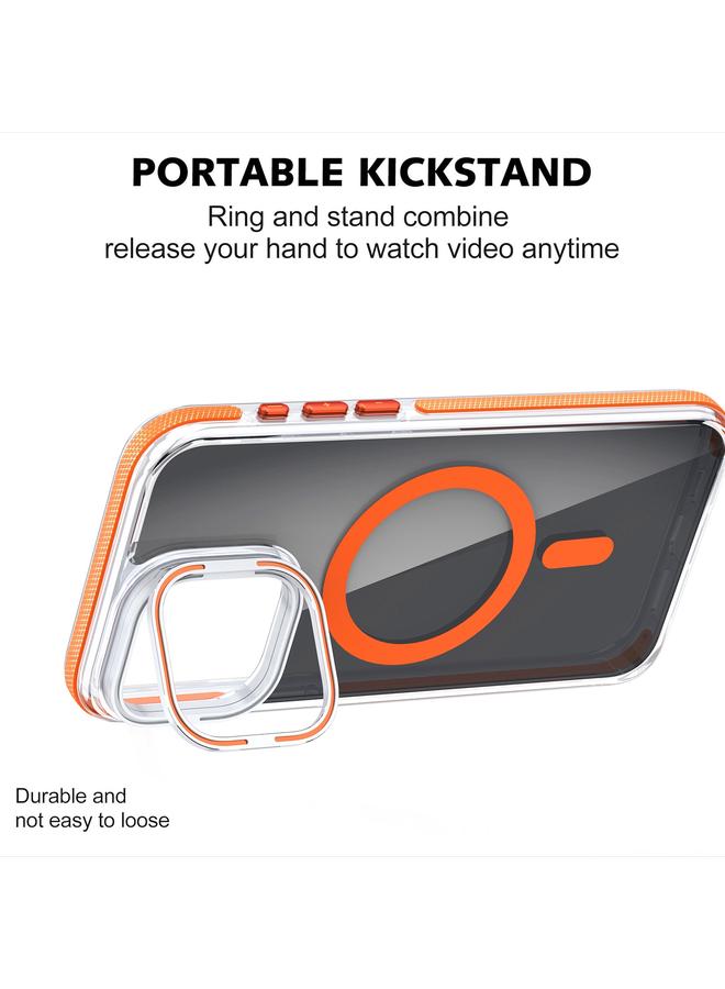 S-TOP Case For iPhone 15 Magsafe Dual-Color Transparent Black Lens Holder Phone Case - Image 5