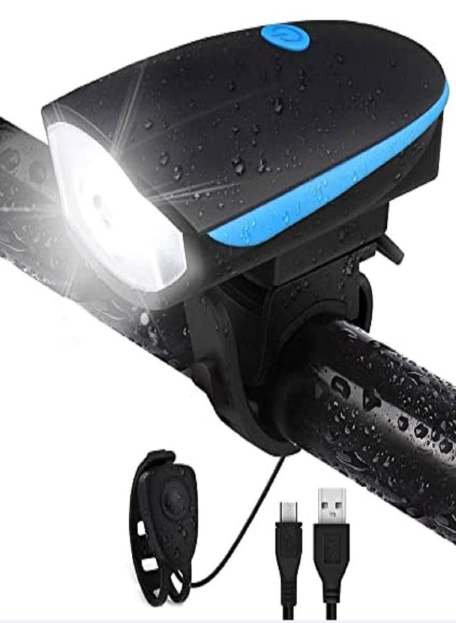 Ilsha® 2-in-1 Rechargeable Cycle Light With Horn - 3 Modes, Waterproof (140 dB), LED Front Light (Multicolor) - Image 3