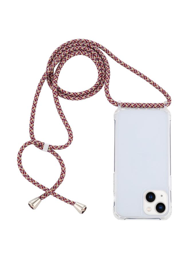 S-TOP Case For iPhone 15 Plus Transparent Acrylic Airbag Shockproof Phone Protective Case with Lanyard - Image 1