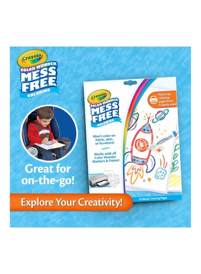 Crayola كولور ووندر 50 صفحة تلوين فارغة - Image 5