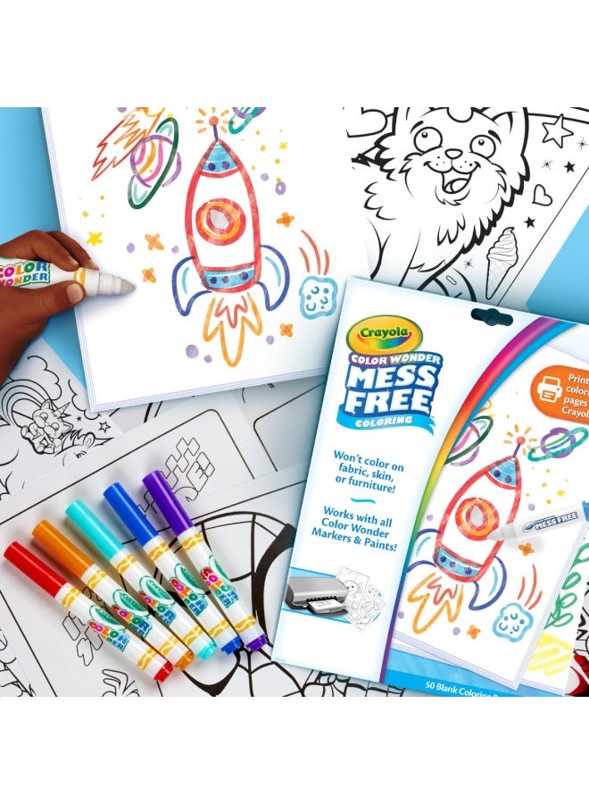 Crayola كولور ووندر 50 صفحة تلوين فارغة - Image 3