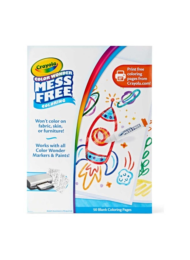 Crayola كولور ووندر 50 صفحة تلوين فارغة - Image 4