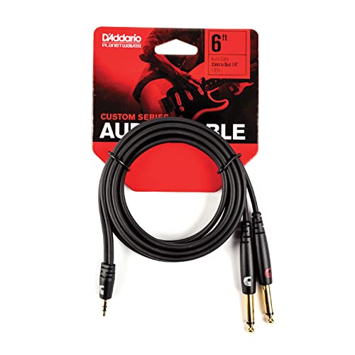 Planet Waves D'Addario Custom Series 1/8” to Dual 1/4” Audio Cables - Image 2