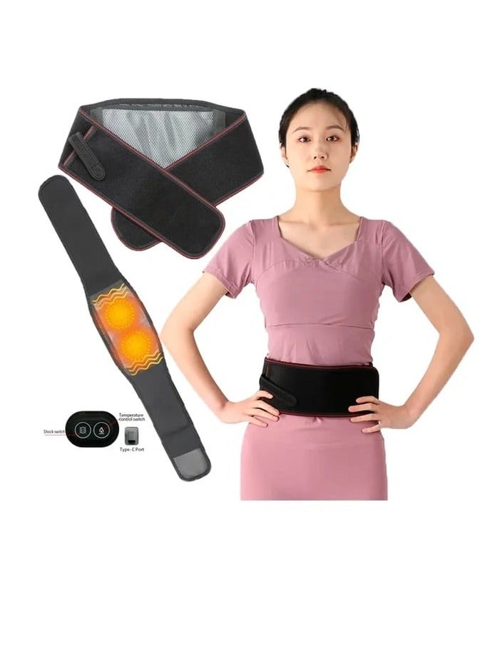 BAIG Waist Heating Pad bag Electric Heating Waist Massage Belt for Lower Back and Abdominal Pain Lower Back Hot Pain Relief - Image 1