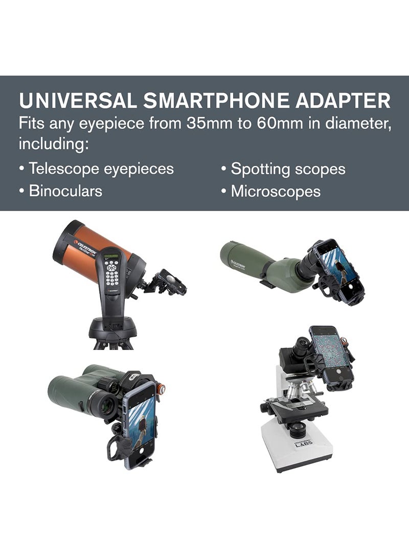 Celestron Celestron – NexYZ – 3–Axis Universal Smartphone Adapter for Telescope – Digiscoping Smartphone Adapter – Capture Images and Video Through Your Telescope or Spotting Scope  - Image 2