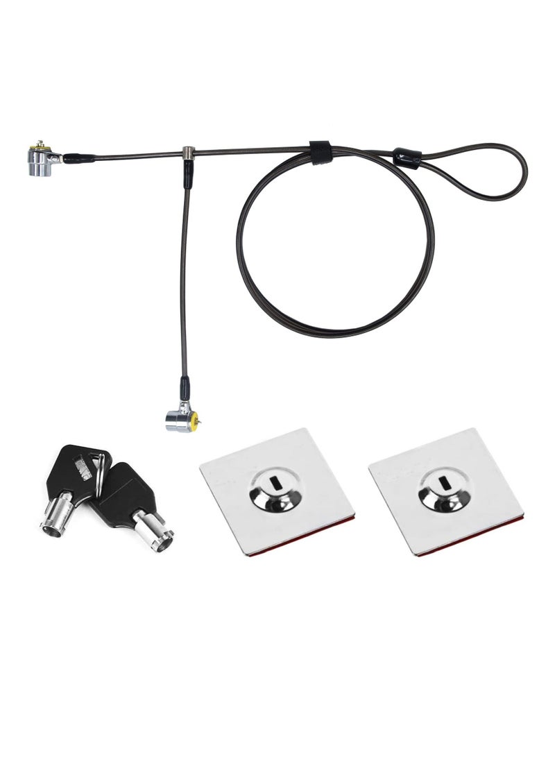 Y&D Laptop Cable Lock - Anti-Theft Hardware Security for Laptops, iMac, Tablets, and More Strong Pivoting Head Includes Anchor Plate 2 Keys Ideal Smartphone, Electronics  - Image 2