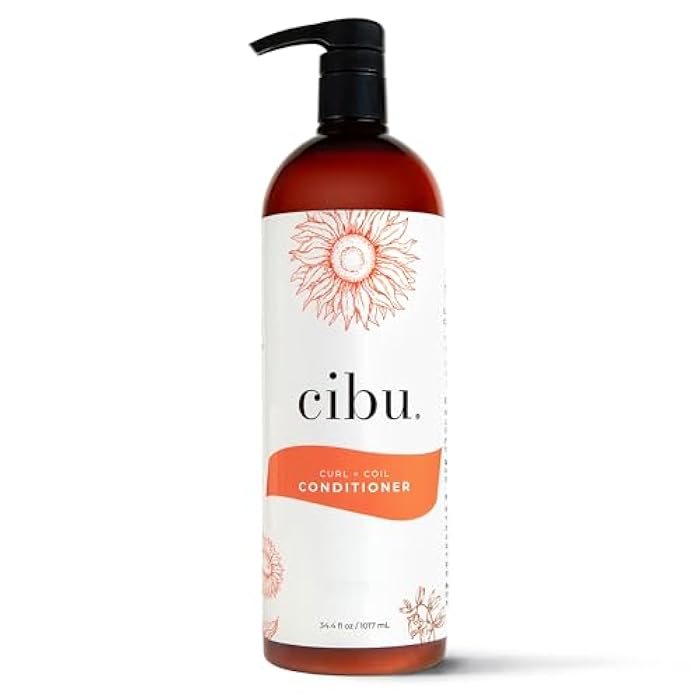 CIBU Curl + Coil Conditioner 30076 Cleanses, Hydrates, Nourishes, Revitalizes, Detangles & Preserves Natural Curl + Coil for Frizz-Free Manageable Hair | Sulfate-Free & Gentle for Daily Use 1 Liter - Image 1