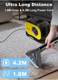 Xoopla Carpet Cleaner,Multi-Purpose Portable Lightweight Cleaner,Versatile Professional Deep Careprt Cleaning for Car Seats/Home Sofa/Kitchen/Outdoor,Spotless Canister Vacuums Removes Spots Spills Freshly Formed Dirt and More,Handheld Upholstery Penetrative Spray Vacuum Machine with Dual Tank 600W >16000Pa Suction IPX4  - Image 4