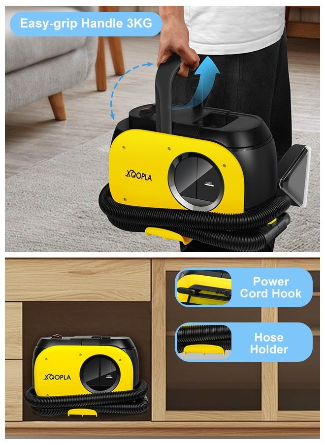 Xoopla Portable Spot Stain Cleaner Pro With 600W Motor Power/>16000Pa Powerful Suction/UK Plug/Dual Tank Clean and Dirty/Suitable for Kitchen,Sofa,Rug,Mattress,Pet Stains and Curtain/Suction/Spray/Scrub/Upholstery and Carpet Cleaner/Multi-Surface Lightweight Handheld Deep Cleaning Machine - IPX4  - Image 5
