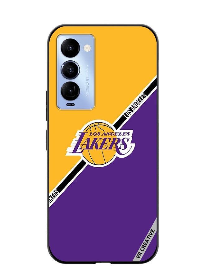 VR CREATIVE Protective Case Cover For Tecno Camon 18/18 P Los Angeles Lakers Design Multicolour - Image 1