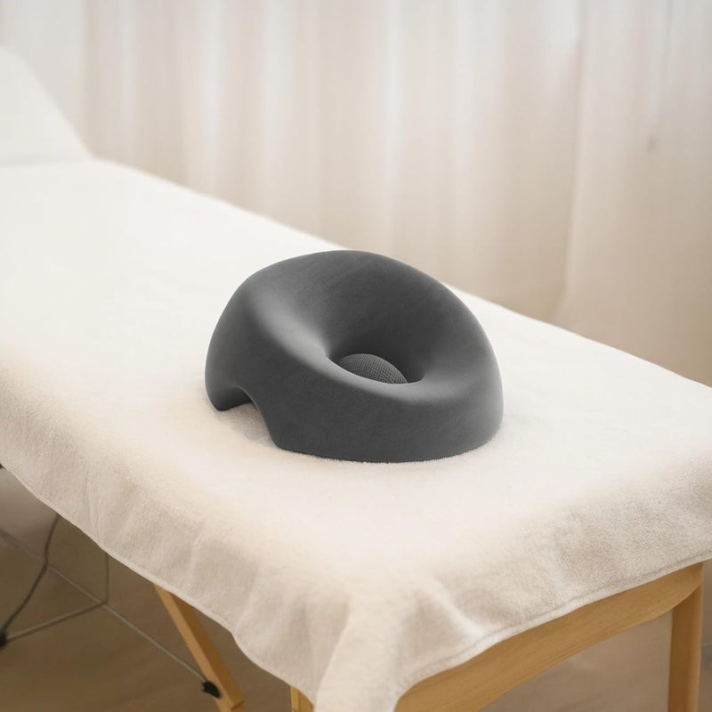 Bed Face Pillow, Dark Grey, 40° Angle - Image 5