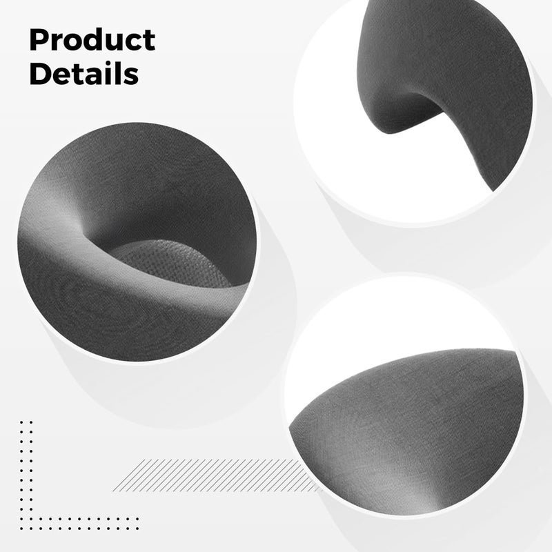 Bed Face Pillow, Dark Grey, 40° Angle - Image 2