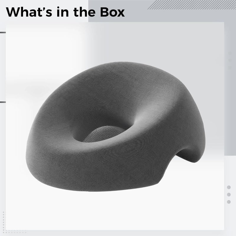 Bed Face Pillow, Dark Grey, 40° Angle - Image 4