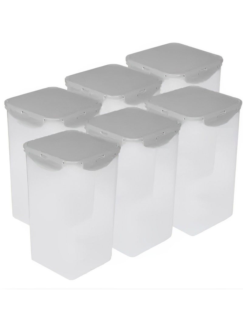 4000ml - 24000 ml Plastic Container  (Pack of 6, Beige)