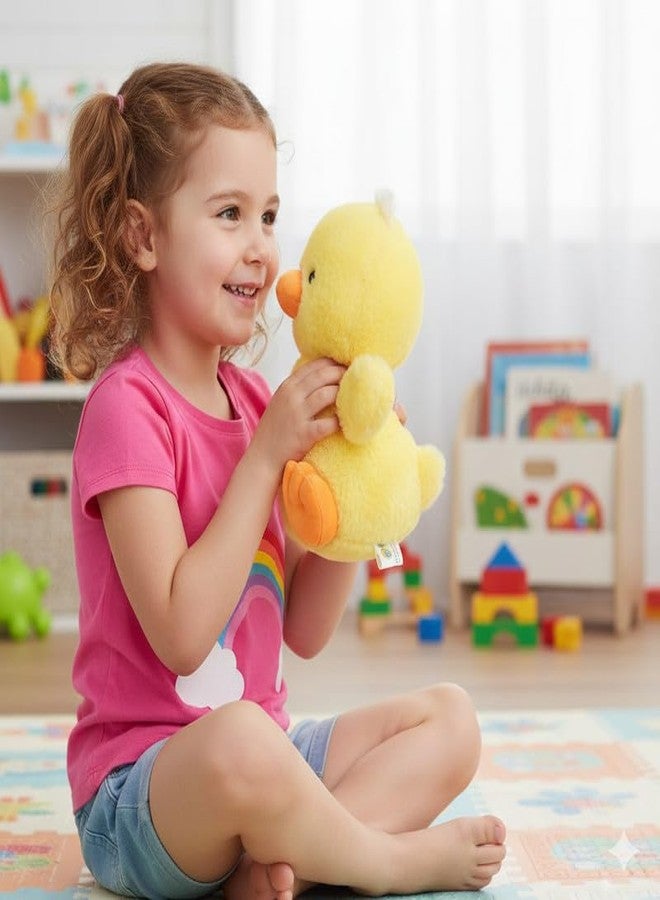 STRIDERS لعبة بطة سترايدرز القطيفة الناعمة، جالسة، 11 بوصة | حيوان محشو لطيف للأطفال | بطة صفراء قابلة للعناق | لعبة قطيفة رائعة للبنات والأولاد | لعبة ناعمة ممتعة - Image 5