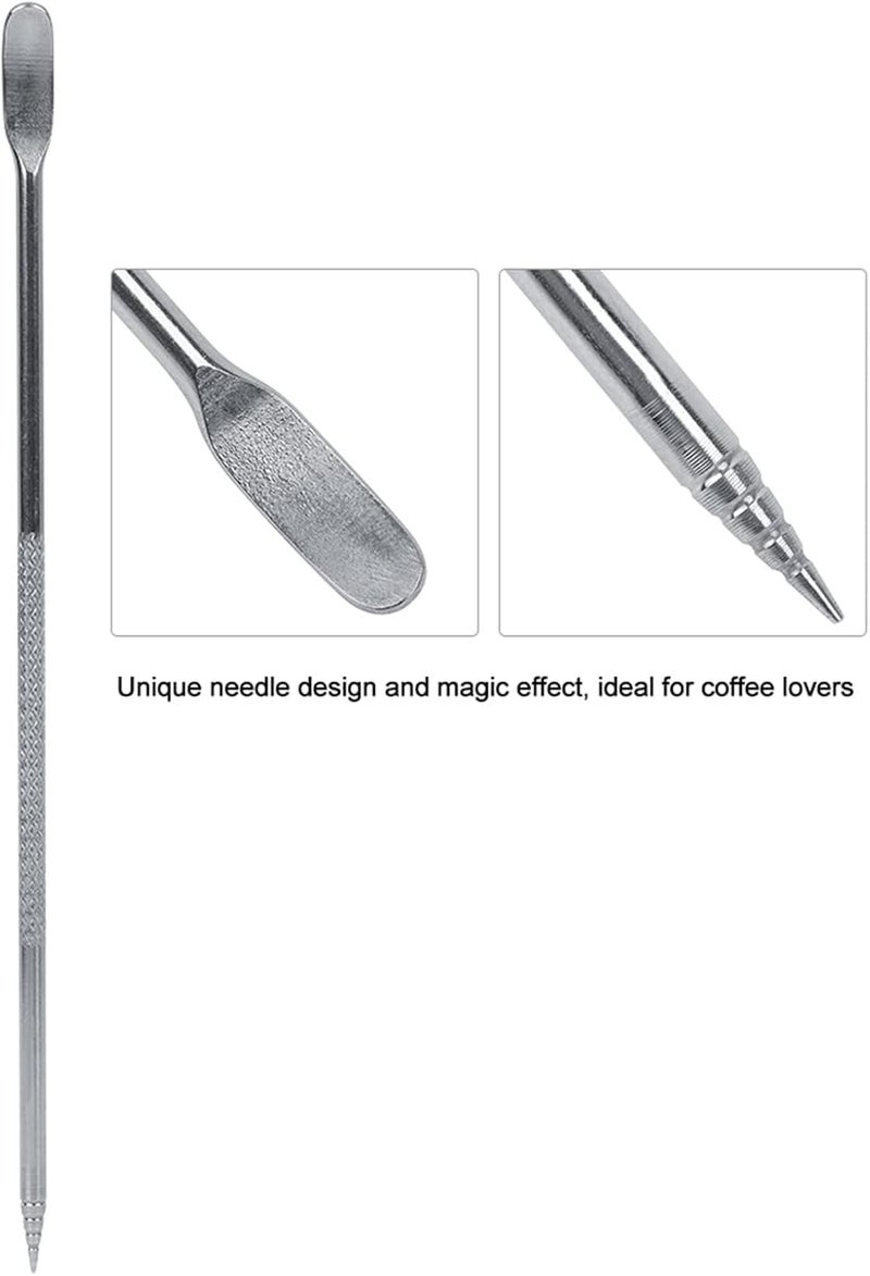 Definite قلم لاتيه من الفولاذ المقاوم للصدأ لأدوات فن القهوة تصميم فن القهوة (الحجم - 13 سم) - Image 4