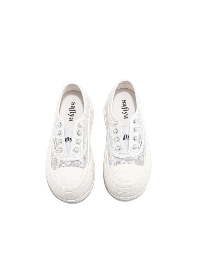 SAFIYA New Chinese Style】saturday's New One-step Slip-on Women's Shoes With High Aesthetics, Lightweight Thick Sole And Mesh Fisherman Design - Image 5