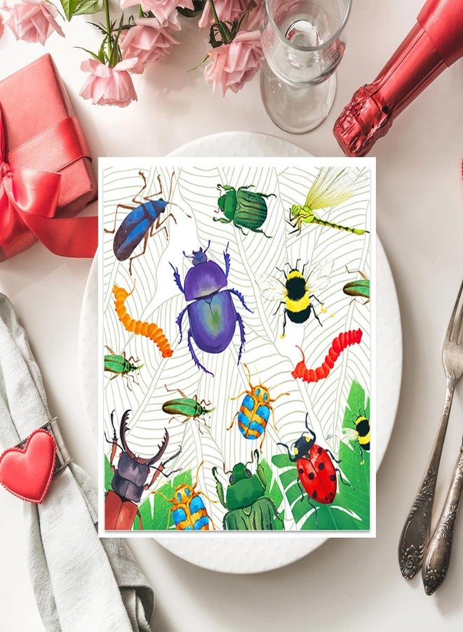 BHNACIER Bug Party Paper Napkins for Insect Theme Supplies Insect Paper Napkins Bugs Theme Themed Luncheon Napkin Green Napkin for Insect Birthday Party Supplies(40 Pcs) - Image 5
