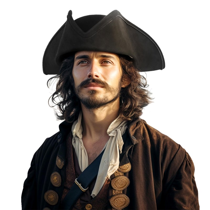 MCJC Pirate Hat, Pirates of the Caribbean Merchandise, for Adult Halloween Colonial Costume Accessories - Image 1
