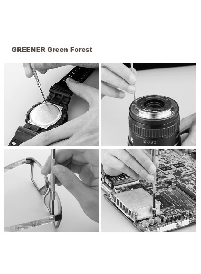 GREENER Lülin Clock Screwdriver Set For Laptop, Gl, Phone Disassembly And Repair, Home Use Small Screwdriver Tool Kit, 16 Pieces - Image 3