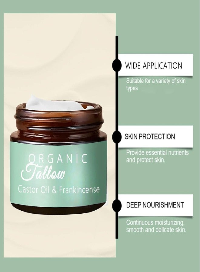 Aiwejay Grass-fed Beef Tallow with Frankincense Oil & Castor oil,Organic Beef Tallow Moisturizer for Skin,Beef Tallow Cream Tallow and Manuka Honey Balm for Face, Body - Image 5