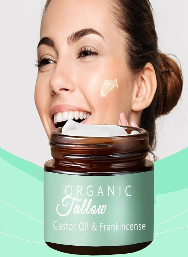 Aiwejay Grass-fed Beef Tallow with Frankincense Oil & Castor oil,Organic Beef Tallow Moisturizer for Skin,Beef Tallow Cream Tallow and Manuka Honey Balm for Face, Body - Image 2