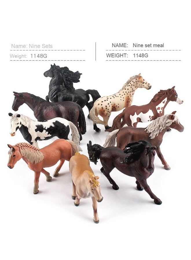 نيبمينينت مجسم حديقة حيوانات للأطفال - لعبة مزرعة خيول واقعية