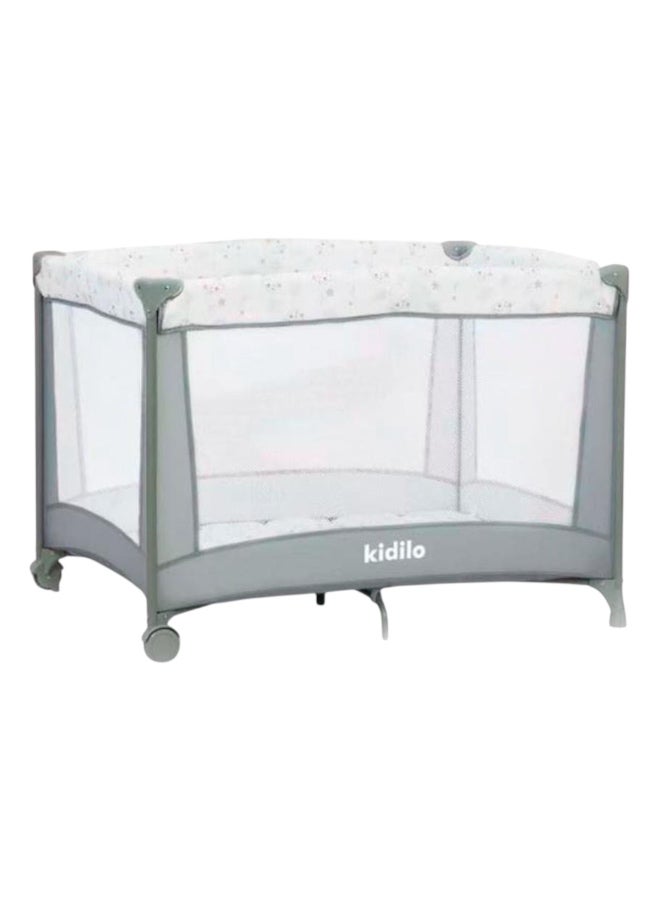 كيديليو سرير أطفال محمول وقابل للطي – مهد سفر آمن مع جوانب شبكية وعجلات، سهل الطي والنقل، مثالي للرضع والأطفال الصغار - Image 1