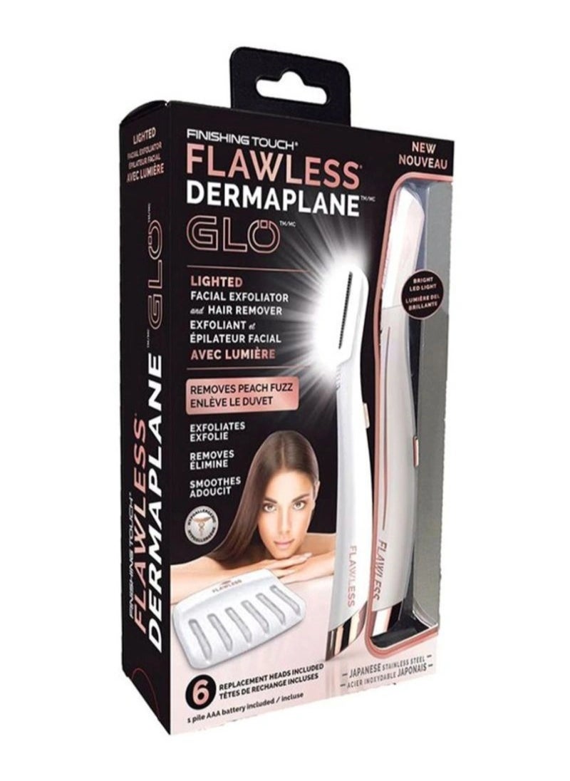 finishing touch Flawless Dermaplane GLO Facial Hair Remover White/Copper  - Image 1
