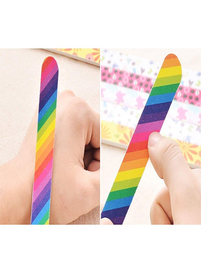 HeeYaa Nail File 10 PCS Professional Double Sided 100/180 Grit Nail Files Emery Board Colorful Manicure Pedicure Tool and Nail Buffering Files - Image 4