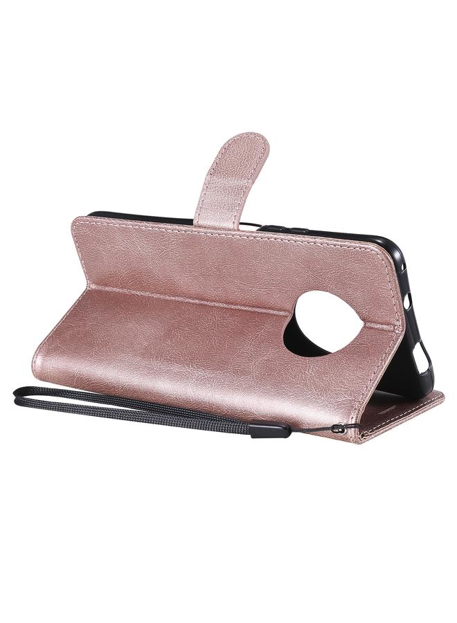 اس-توب جراب لهاتف Huawei Enjoy 20 Plus 5G، جراب جلدي واقي قابل للطي أفقيًا بلون سادة مع حامل وفتحات للبطاقات ومحفظة وإطار صورة وحبل تعليق - Image 5