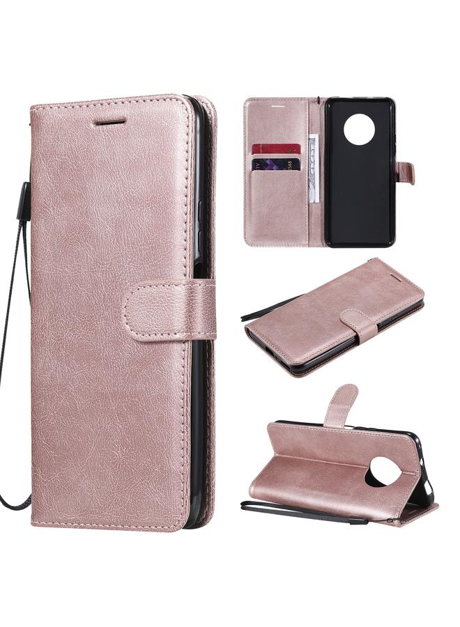 اس-توب جراب لهاتف Huawei Enjoy 20 Plus 5G، جراب جلدي واقي قابل للطي أفقيًا بلون سادة مع حامل وفتحات للبطاقات ومحفظة وإطار صورة وحبل تعليق - Image 1