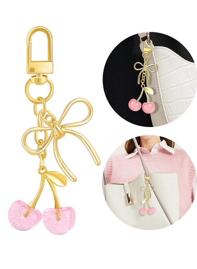 Wffo Cherry Keychain - Bag Charms Purse for Women - Car Key Chains - Cute Gifts for Birthday Purse Accessory - Image 1